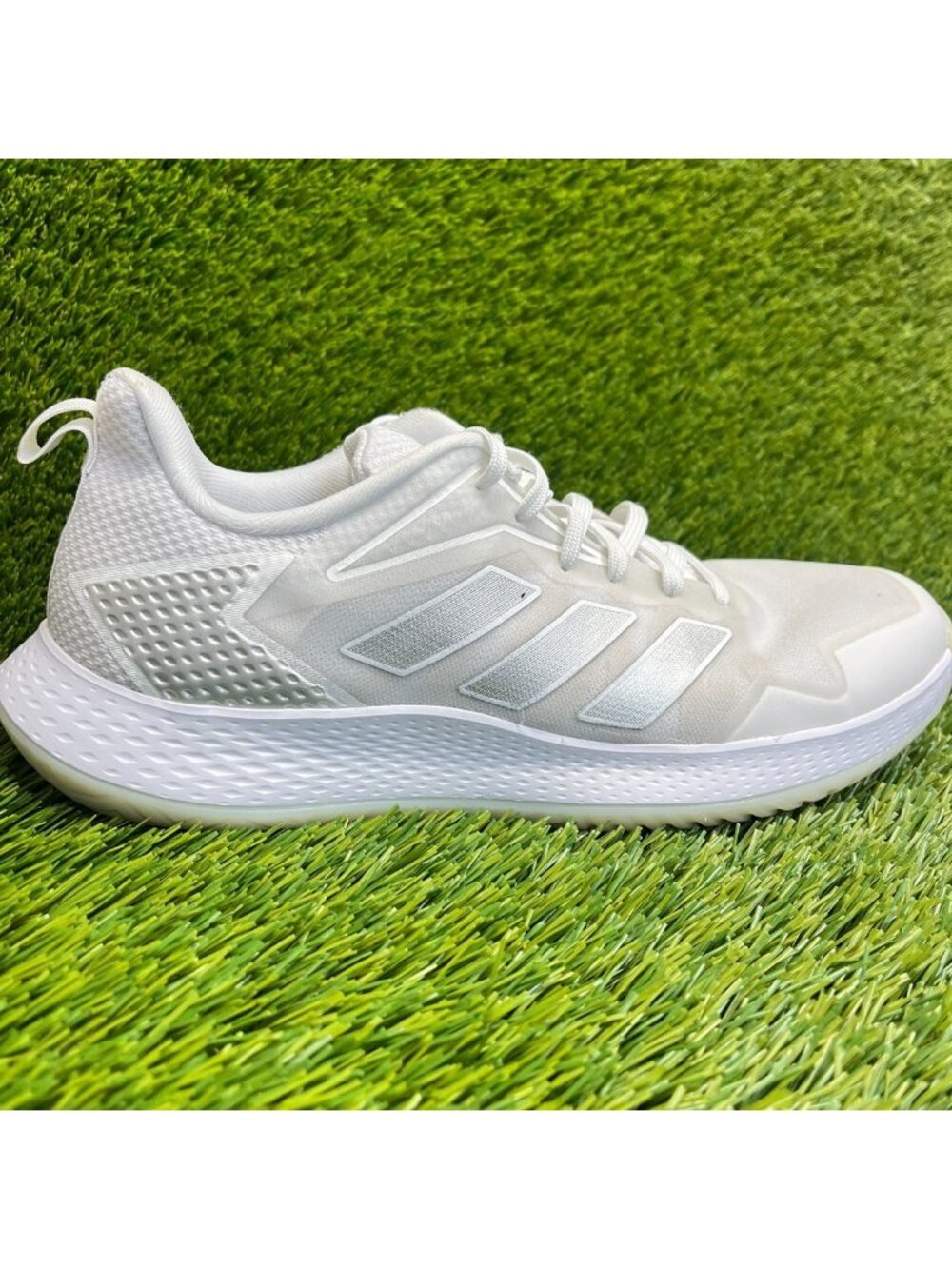 Adidas Defiant Speed Womens Size 9 White Silver Running Tennis Shoes Sneakers